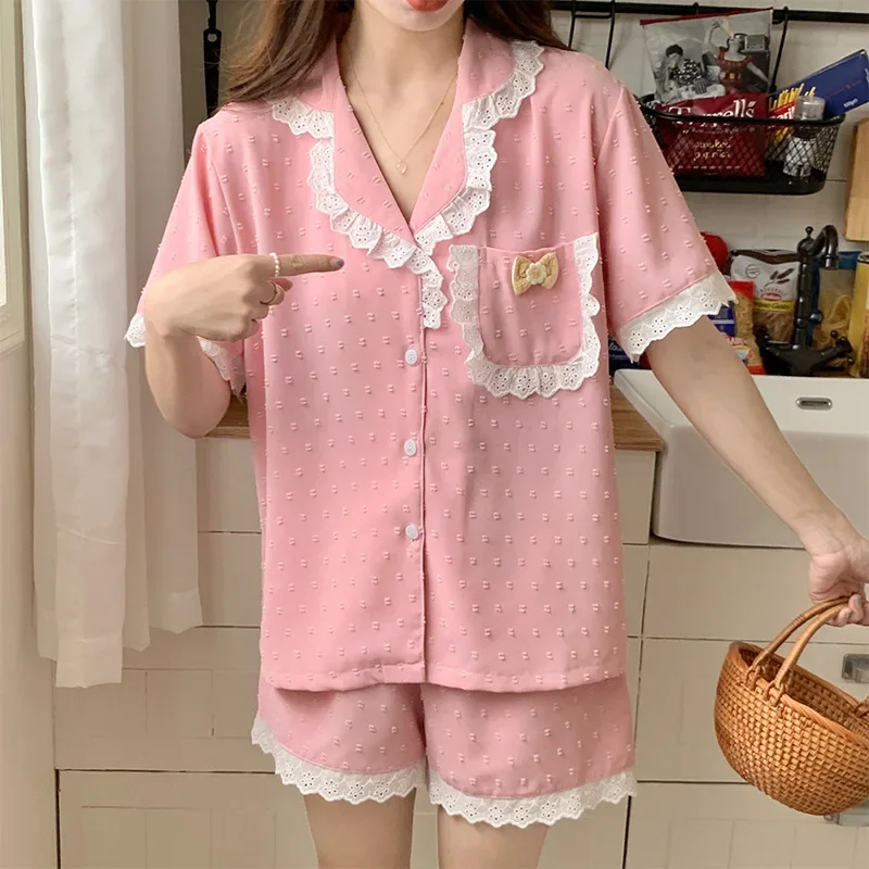 Женский милый летний тонкий кардиган с короткими рукавами одежда для сна