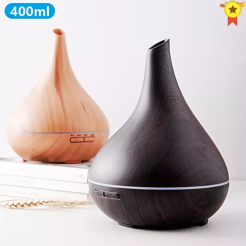 

NEW2023 USB Humidifier Essential Aroma Oil Diffuser Ultrasonic Xaomi Wood Grain Air Humidifier USB Mist Maker LED Light