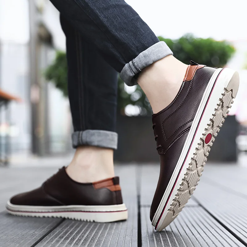 Men's Spikeless Golf Shoes Handmade Golf Walking Sneakers Men's Soft Leather Plus Size 48 Golf Sneakers Men's Casual Shoes