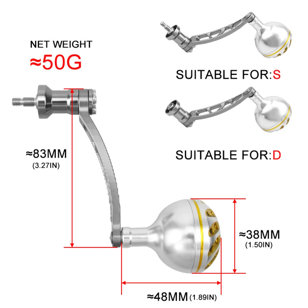 1 шт. Рыболовная катушка ручка из алюминиевого сплава питания для Shimano 2000-5000