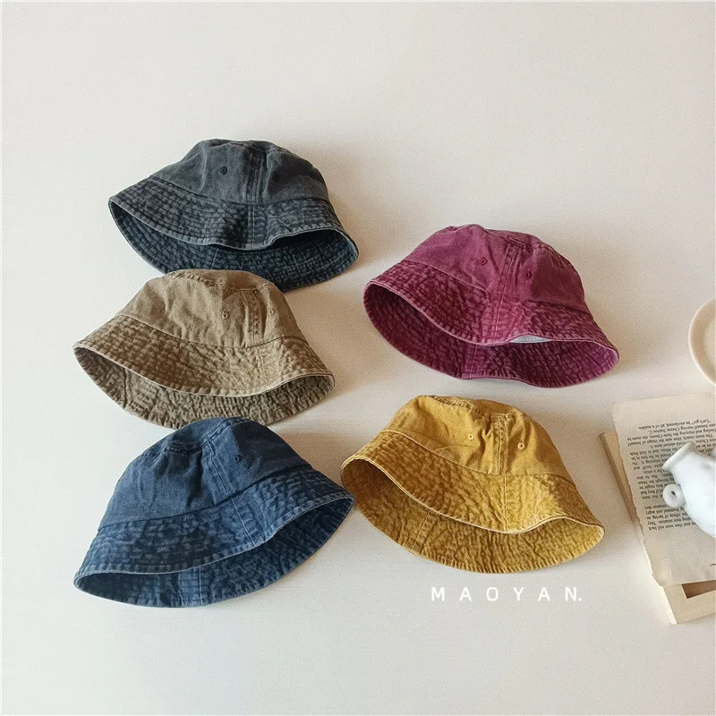 

Панама детская из денима, складная, дышащая, мягкая