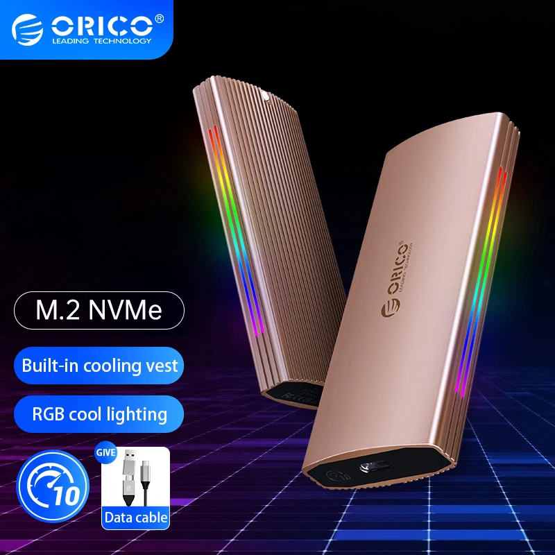 

ORICO 10Gbps M2 NVMe SSD Enclosure Aluminum USB3.1 Gen2 Case for M Key M&B Key Solid State Drive external hard drive ssd 4tb