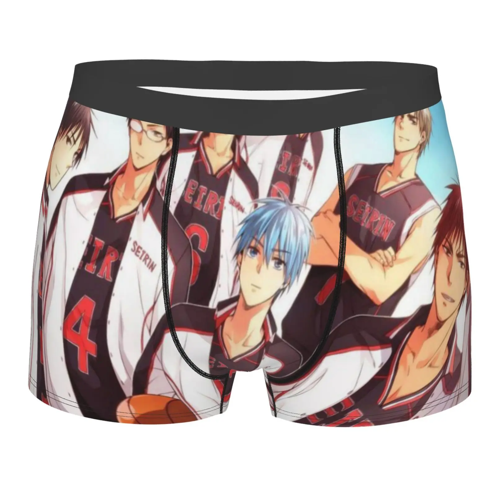 

Трусы-боксеры Kuroko's Basketball 2030 мужские, пикантное нижнее белье, роскошные боксеры, длинные шорты, белый цвет