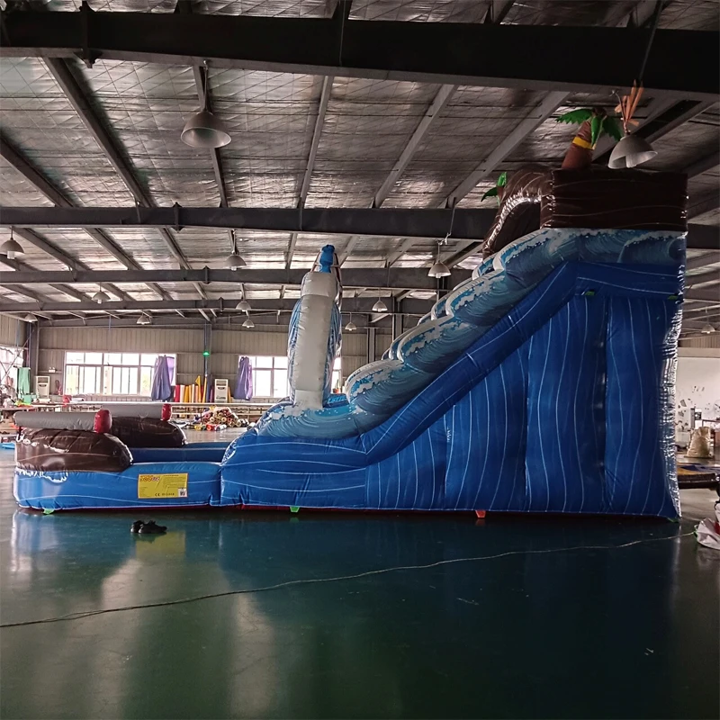 Гигантская надувная водная горка в стиле пиратского корабля популярный дизайн