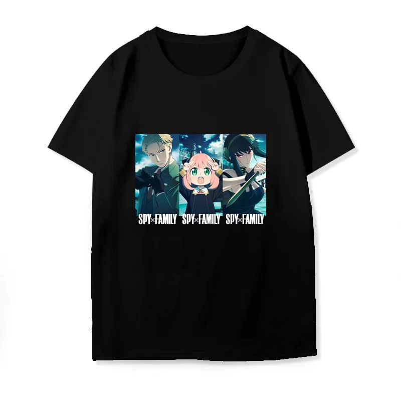 

Anime SPY X FAMILY Anya Yor Loid Man/Women Harajuku T-shirt Round Neck Short Sleeve Casual Unisex Streetwear Tee Top