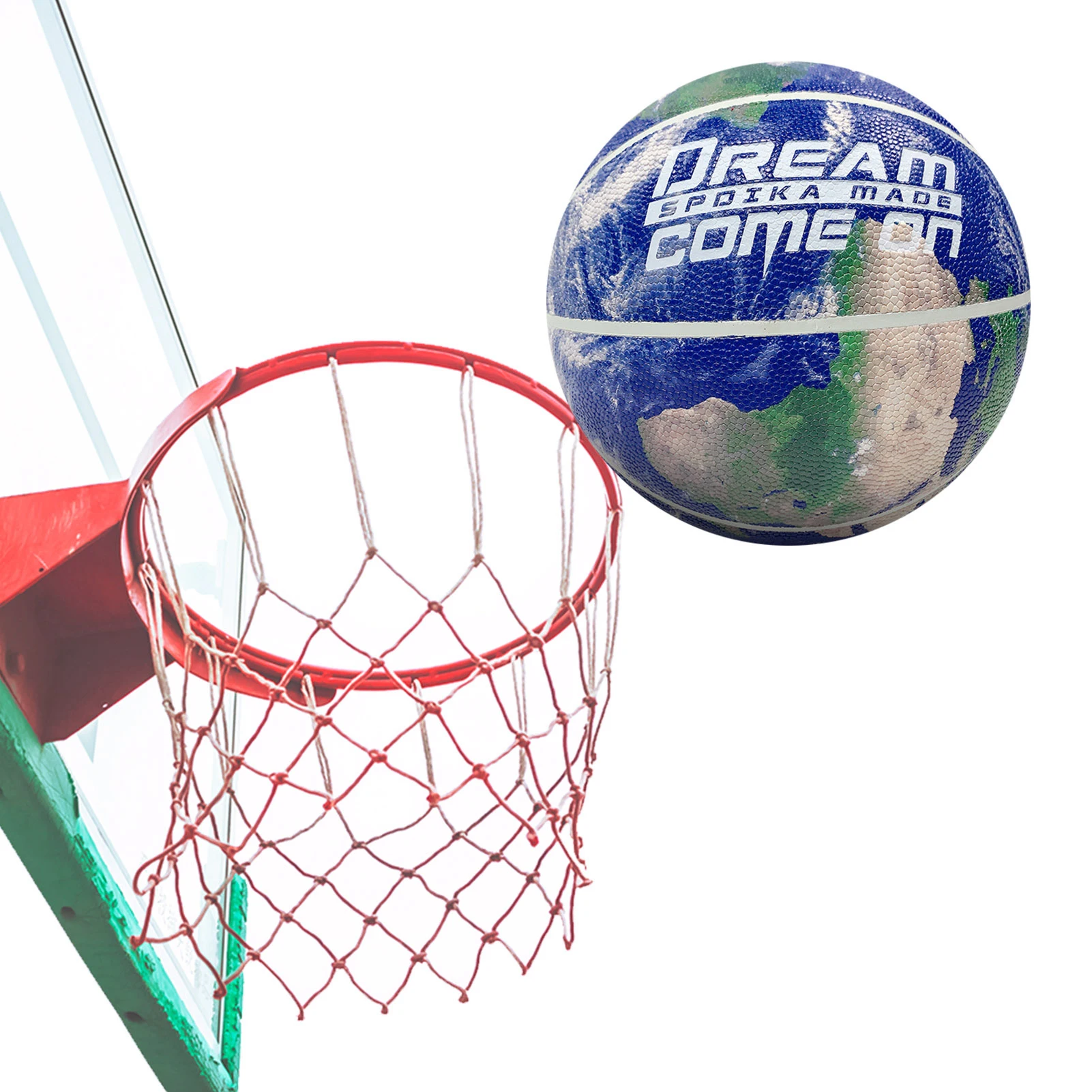 

Luminous Basketball Glowing Basketball Earth Design Glow In The Dark Basketball Bright Reflective Night Game With Ball Bag