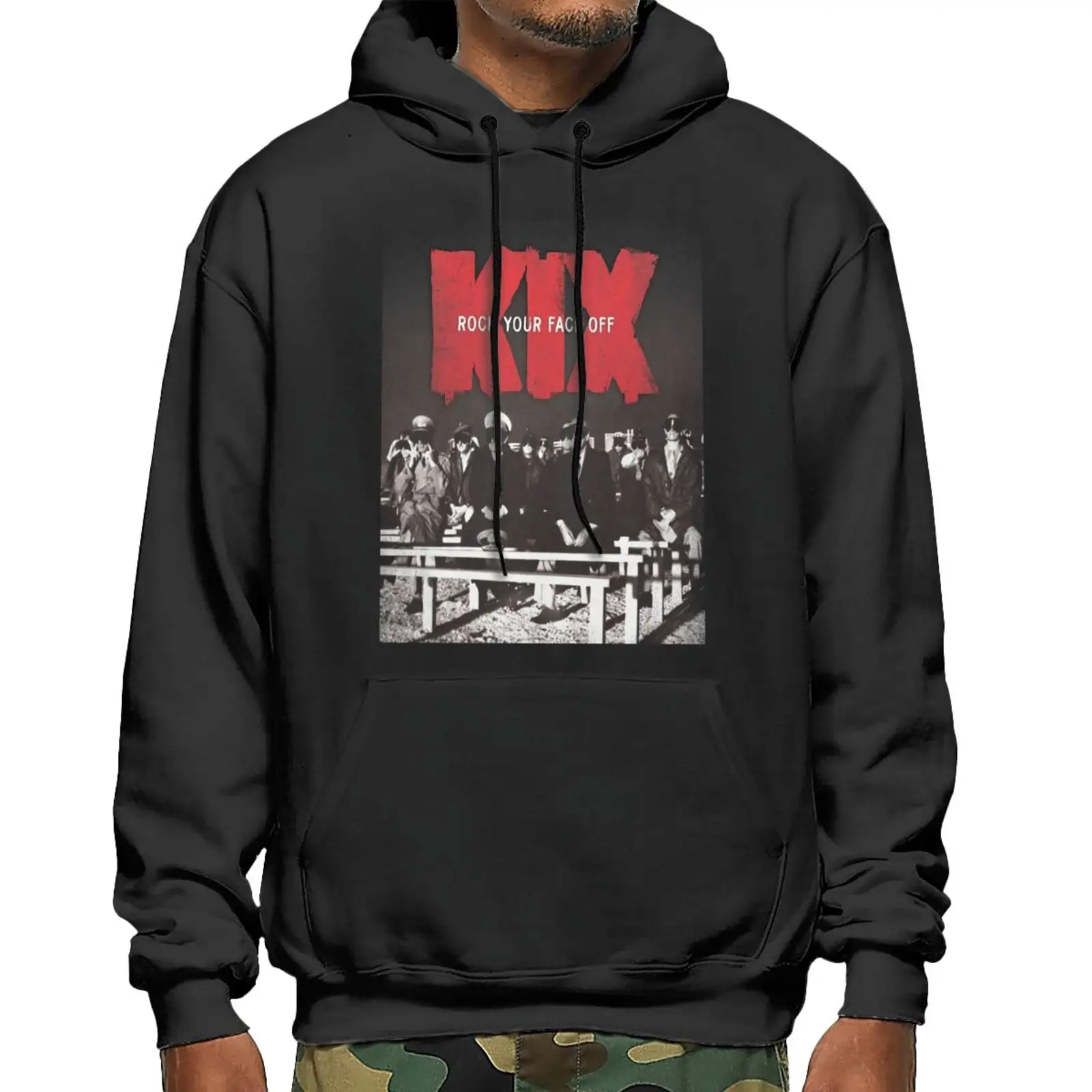 

Kix Your Face Off Hard Band Sweatshirts Hoodies Sweatshirts For Men Hoodie Men Fleece Jacket Woman Clothes Japanese Streetwear