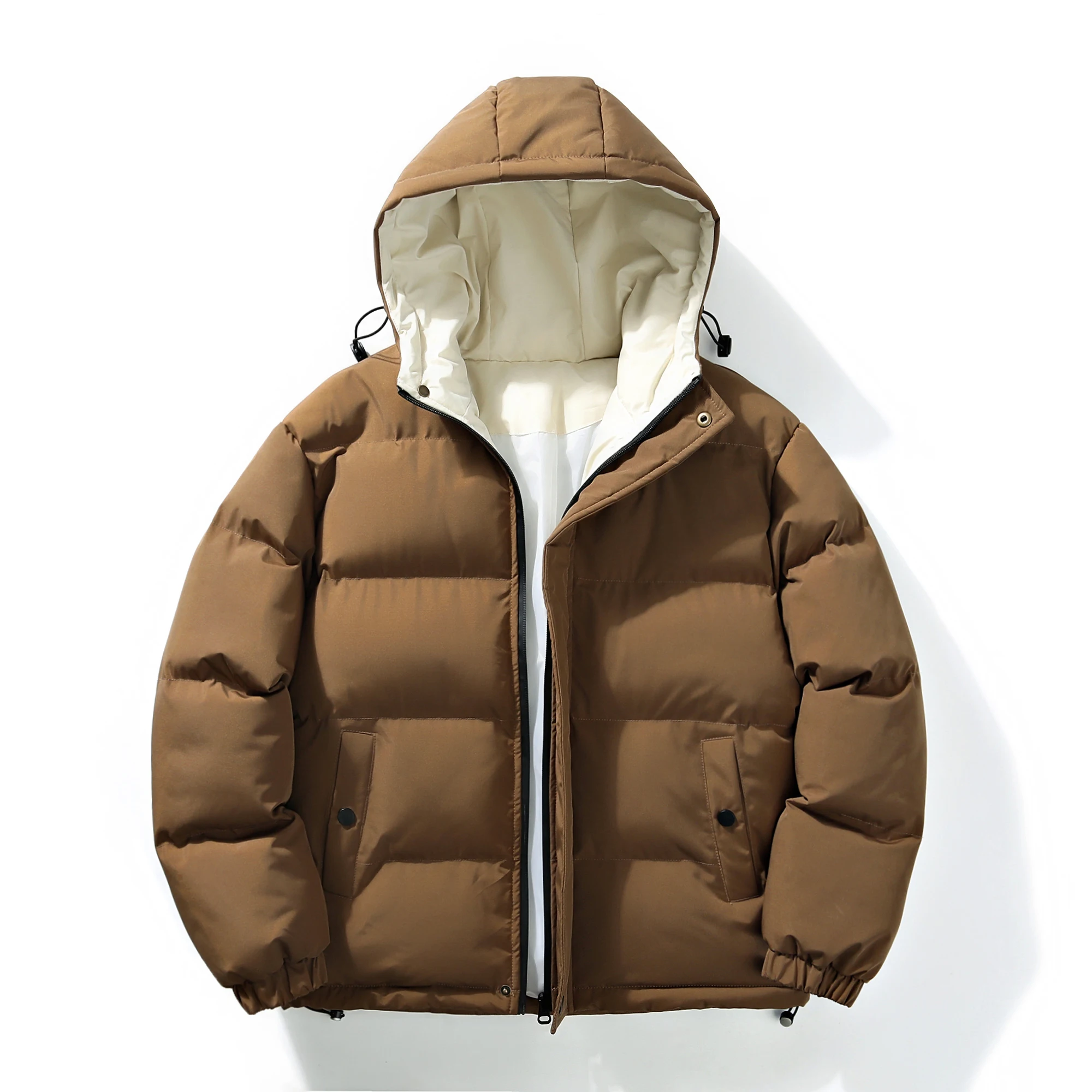 Зимние мужские модные утепленные парки теплые ветрозащитные куртки осенние
