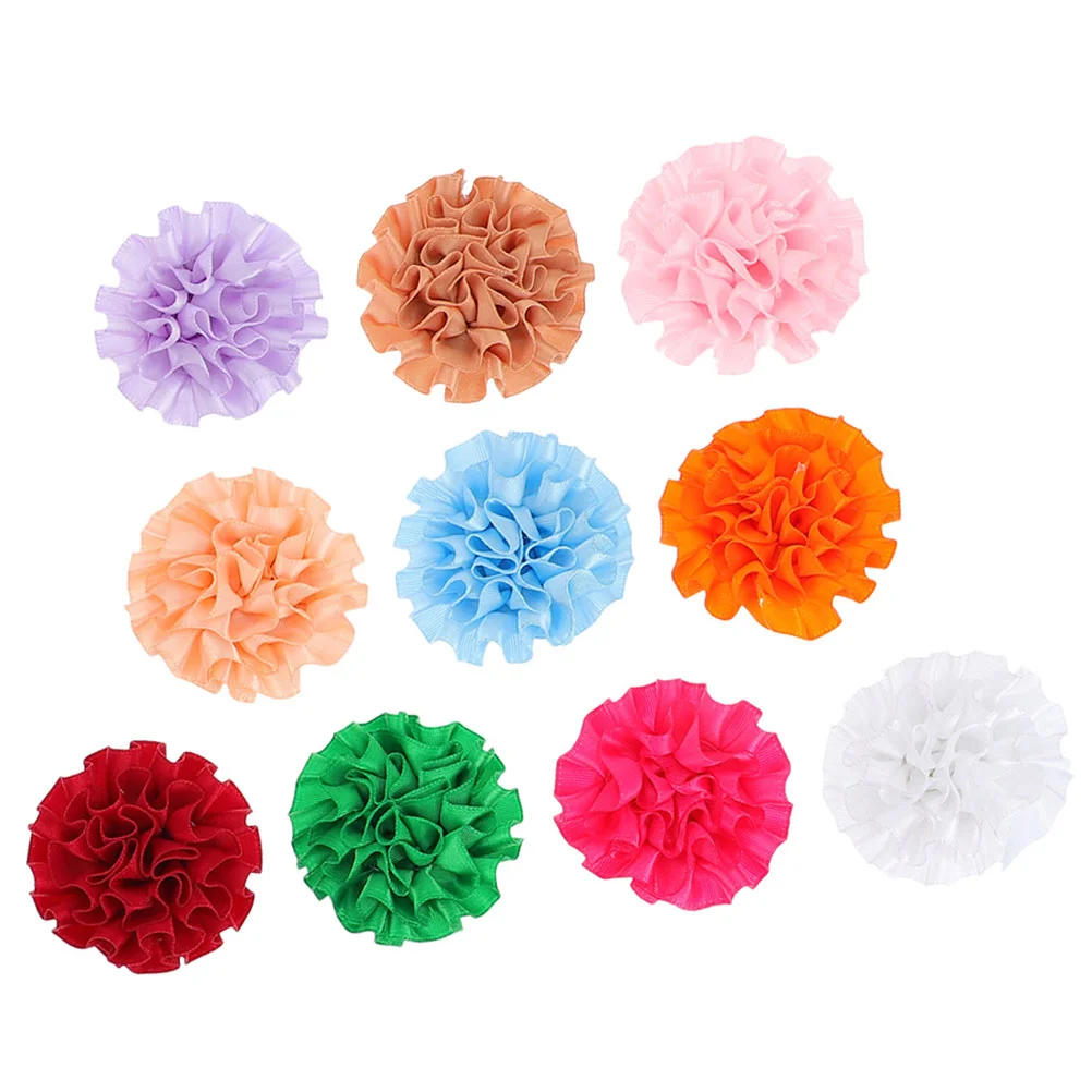 

10 Pcs Ornaments Dog Bow Flower Pets Collar Cat Charms For Tie Decoration Polyester Flowers