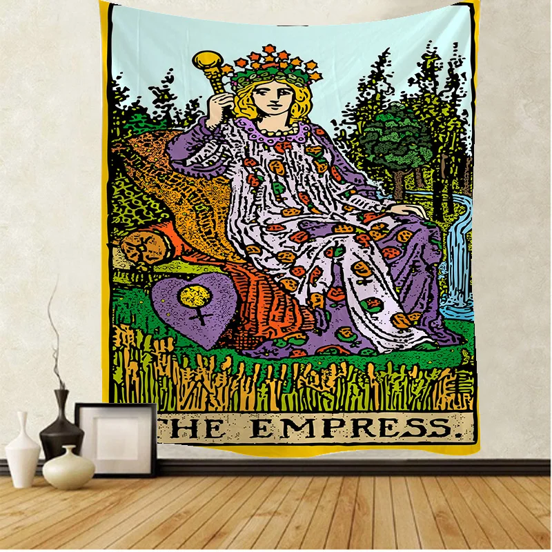 

king Decorative Banners FlagsTarot the moon tapestry Mandala macrame hippie Posters Wall Hanging Boho decor Witchcraft Tapestry