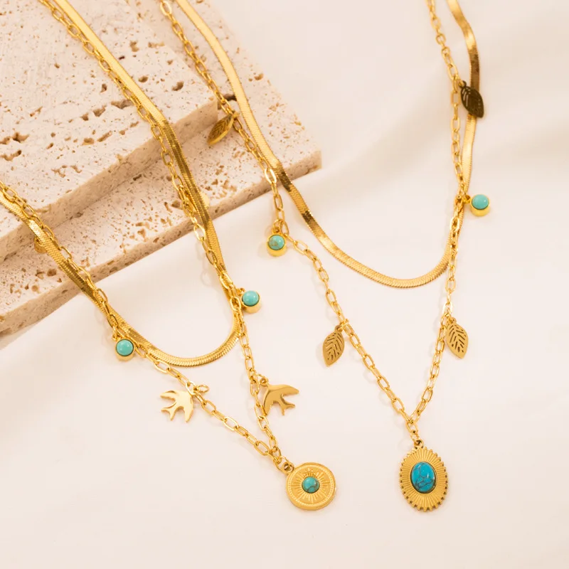 

Vintage 18K Gold Pendants Necklace Encanto Necklaces for Women Luxury Collares Retro Chains Rock Sacred Geometry Jewelry Colar