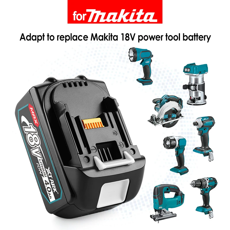 

BL1860 Rechargeable Battery Li-Ion 18V 6000mAh for Makita BL1840 BL1850 BL1830 BL1860B LXT 400 Newest Improvement
