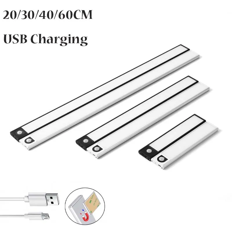 

Sensor Light and Motion Night Light for Bedroom Cabinet Closet Lighting with Switch Night Light Dark Sensor Usb Rechargeable
