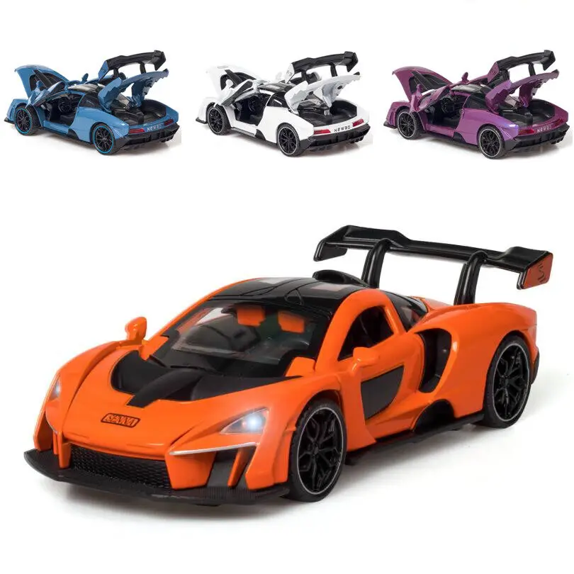 

1:32 McLaren SENNA Alloy Car Model Sound and Light Pull Back Car Model Collection Diecast Vehicles Car Toys