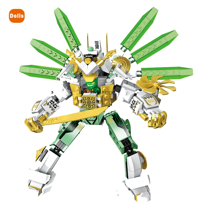 

New Ninja Series Lloyd's Titan Mech Building Blocks with Dolls Compatible Ninjagoe Bricks DIY Toys for Children Christmas Gift
