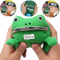 anime naruto frog wallet coin purses plush manga cosplay accessories kawaii mini purse bag kids birthday toy gift
