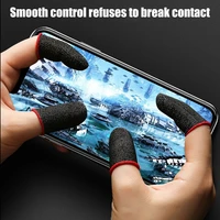 1 pair finger cots anti slip gaming 18 needle copper fiber high sensitivity thumb covers breathable phone fingers sleeves