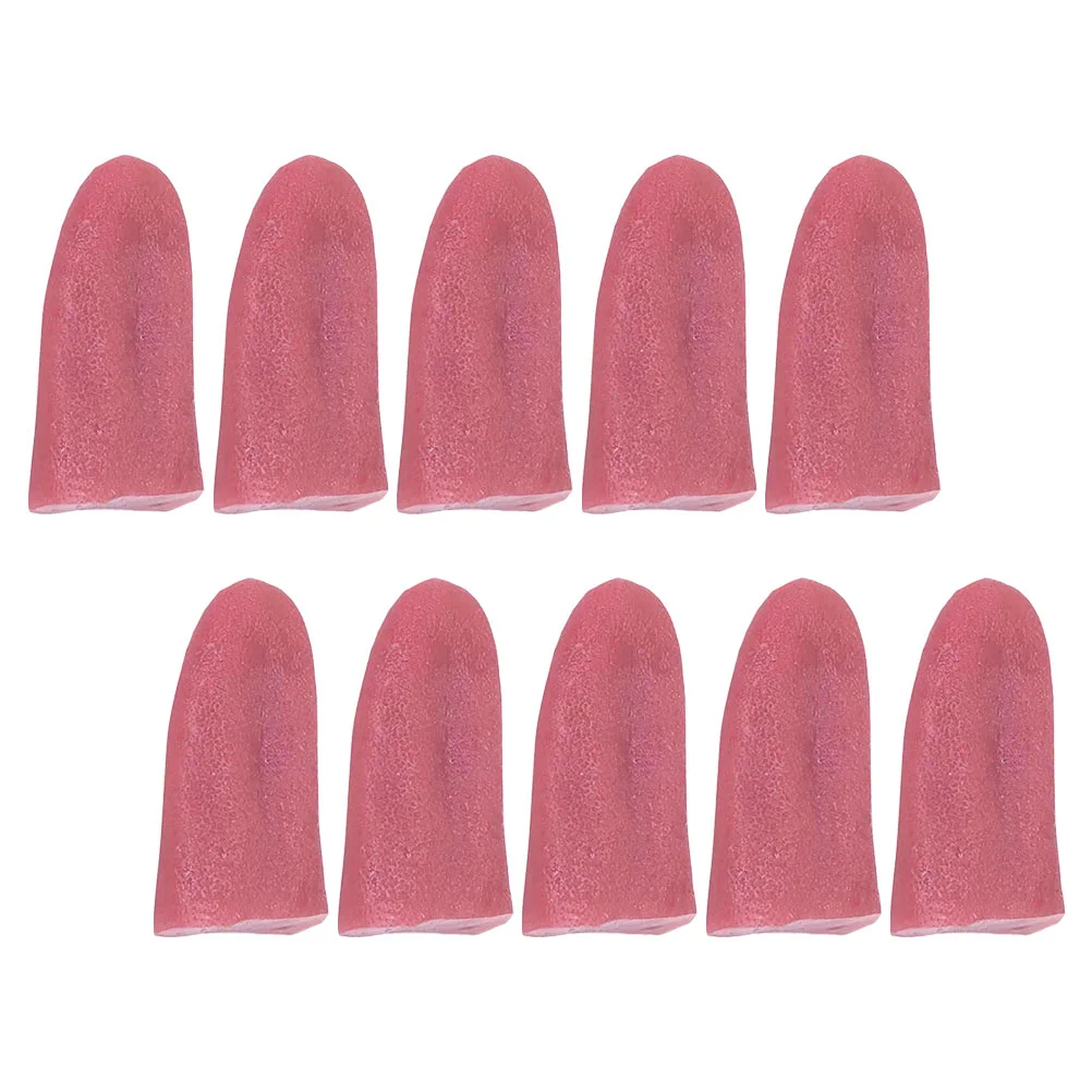 

10 Pcs Fake Tongue Simulation Props Model Halloween Toys Decorate Scary Prank Tpr Fool's Day Trick Funny
