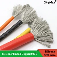 1 meter heat resistant cable 11 10 8 7 6 4 3 2 awg ultra soft silicone wire high temperature flexible copper line