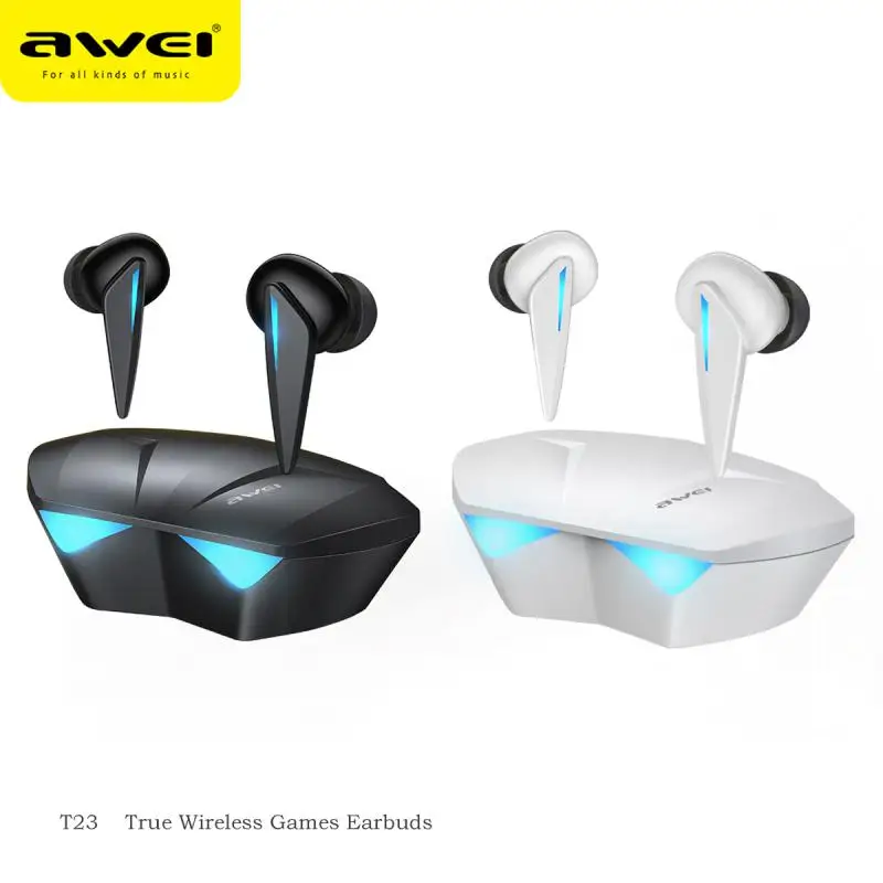

Awei Bluetooth 5.3 Earphones T23 Gaming Earphone TWS Headset Low Latency With Mic HiFi Sound Stereo Wireless Earbuds Earphone