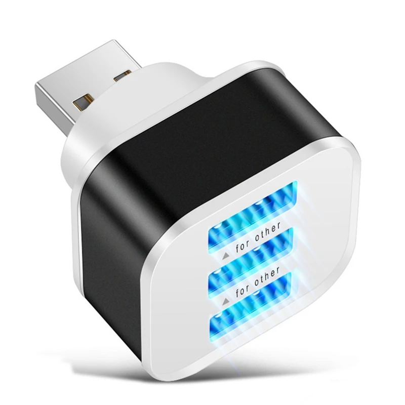 

1 Piece USB2.0 HUB Splitter Quick Charge 3 Ports For Phone Tablet Laptop PC Chargers Adapter With LED Indicator A