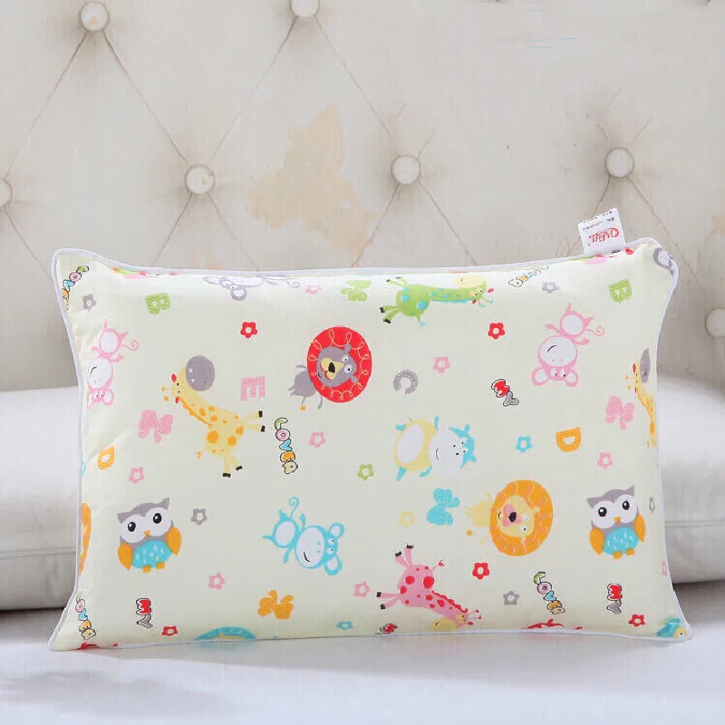 Fashion Hot 100% Cotton Baby Girl Boy Kindergarten Children Pillow Case Kid Cartoon Animal Pattern Pillow Cover 30x50cm