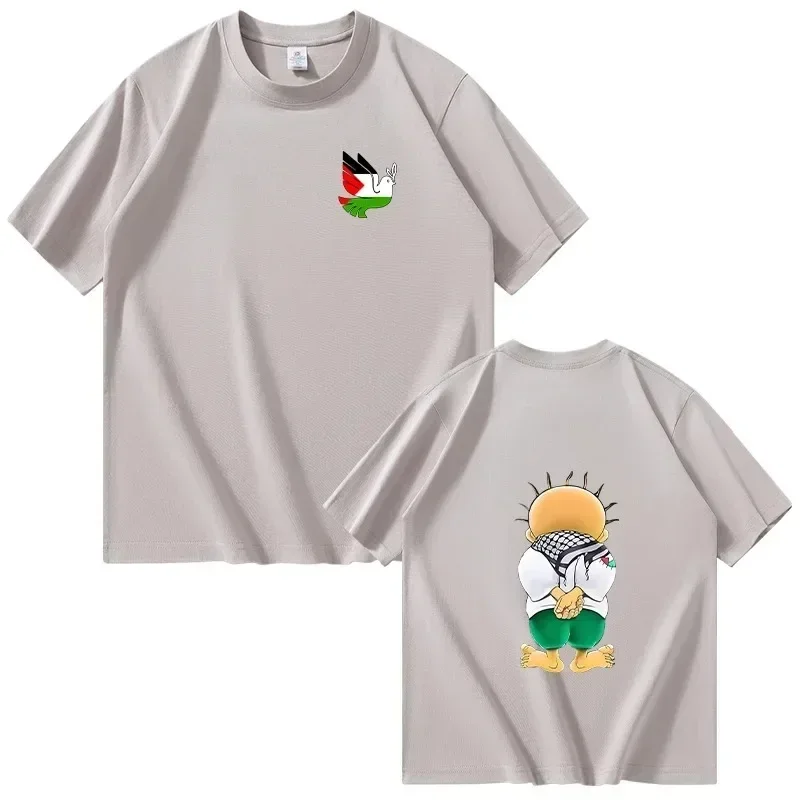 Футболка Handala Мужская/женская с коротким рукавом модная тенниска из хлопка в