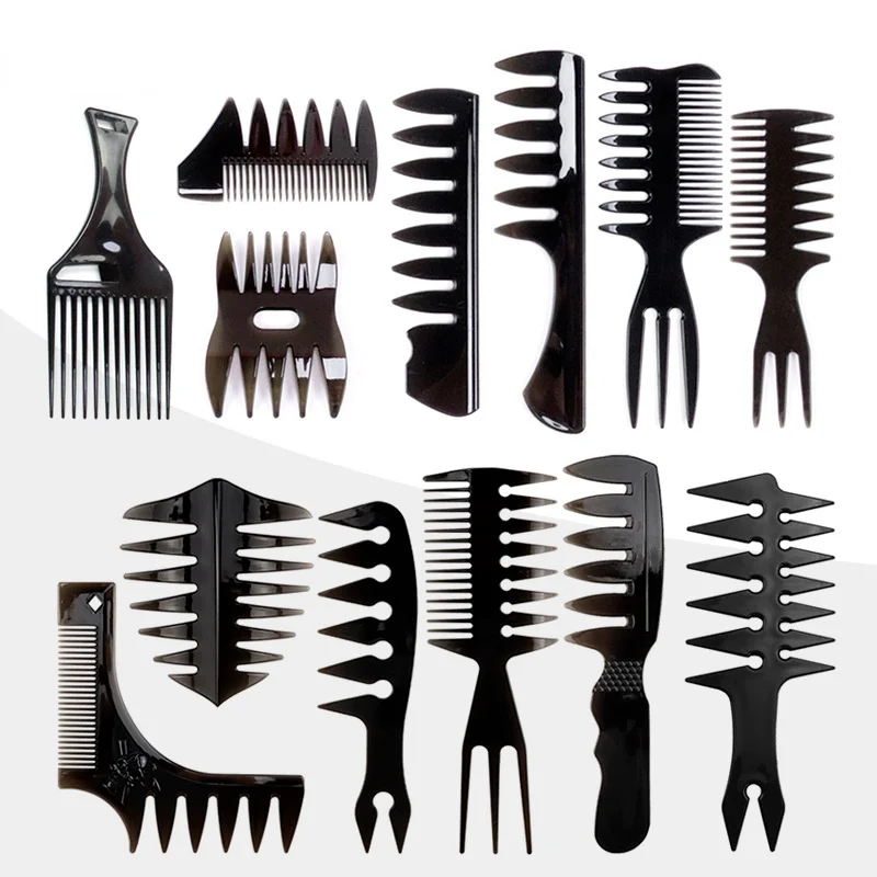 

1Pcs Men's Oil Head Comb Back Wide Tooth Comb Hair Styling Styling Comb Fluffy Comb High Texture Comb Productos De Barberia