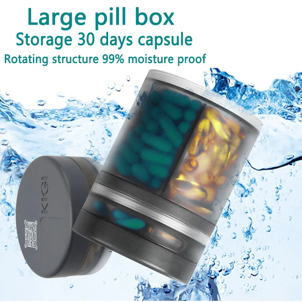 

Large Pill Box Waterproof Weekly Medicine Pillbox Capsules Case Tablets Dispenser Pill Storage Box Organizer Vitamins Container