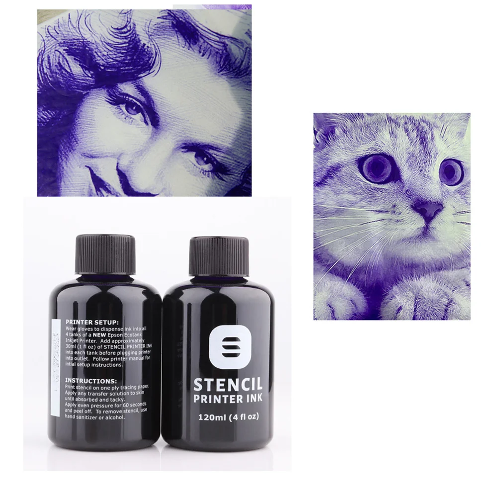

4oz/Bottle Ink Inkjet Tattoo Stencil Printers Transfer Machines Dedicated Ink Tattoo Accessories New Technology For Art Painting