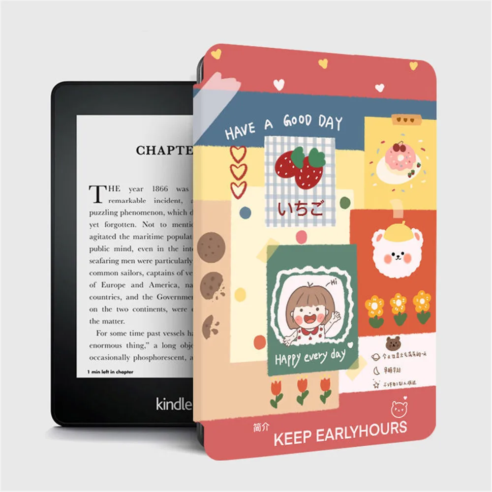 

Чехол для Kindle Paperwhite 4 2018 6 дюймов, чехол для электронной книги, милый мягкий силиконовый чехол с принтом, чехол для Paperwhite 10-го поколения