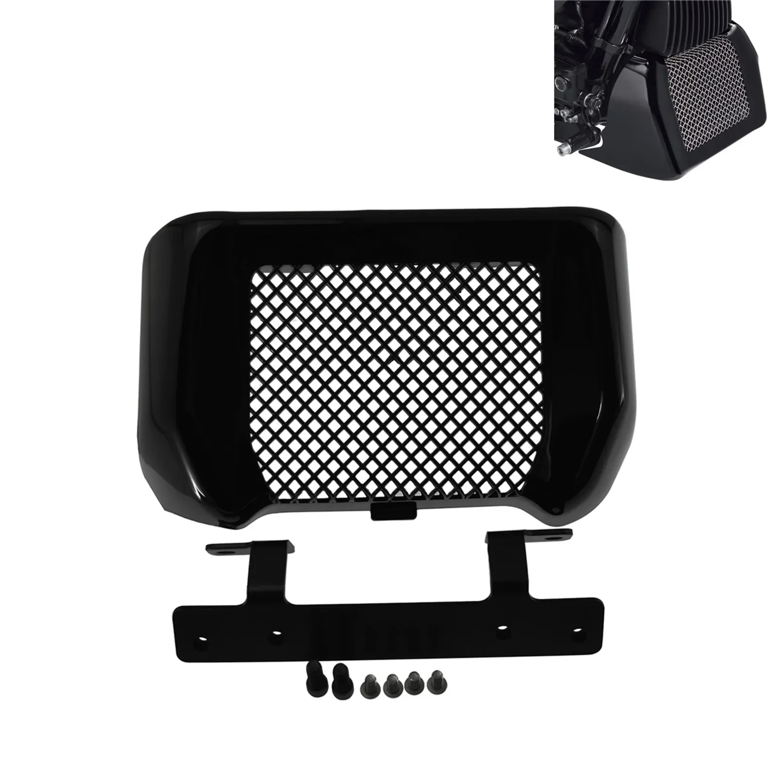 

Комплект крышки масляного радиатора мотоцикла с кронштейном, защита радиатора для Harley Touring 2017-22 Road King Electra Street Glide FLHR FLHX