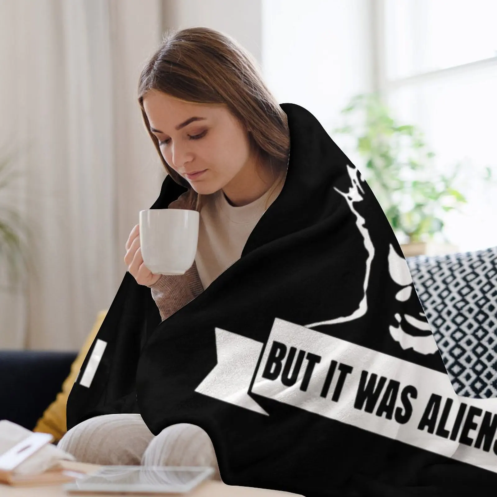 It-was-Aliens-Giorgio-A-Tsoukalos-Футболка-черное одеяло Свободные покрывала Зимние кровати