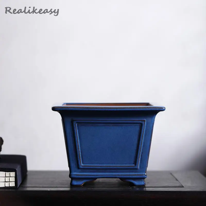 Новый цветочный горшок с фиолетовым песком ручной работы строительный бонсай из