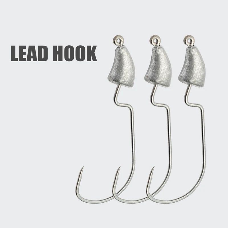 

Bullet jig head Fishing Hook Soft Plastic Lure Fishing Hook soft plastic hook weedless hook Soft Lure 7 size choose