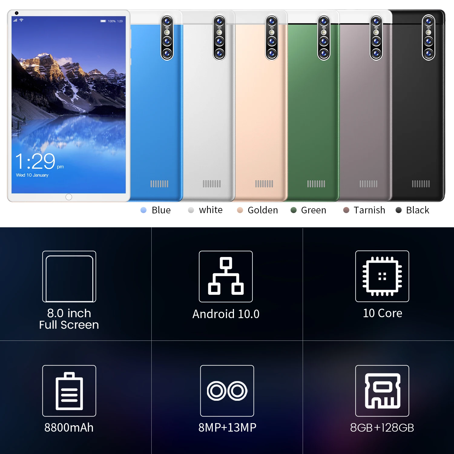 Планшет Google Play Pad 11 10 ядер 8 + 128 ГБ 8800 мАч |