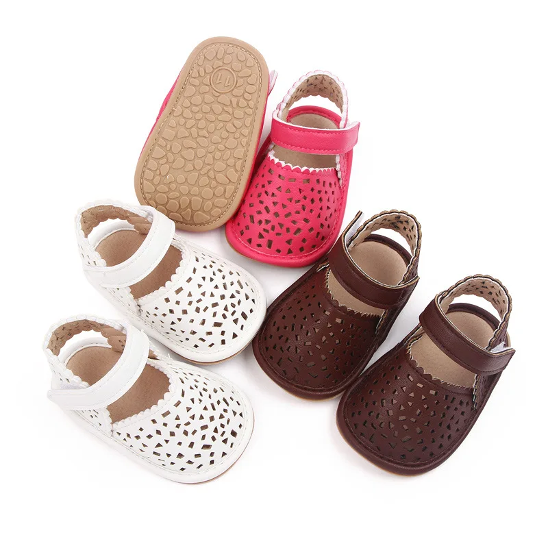 

Breathable Baby Sandals Infant Hollow Girls Boys First Walkers PU Leather White Little Kids Shoes 0-18 Months Baby Accessories