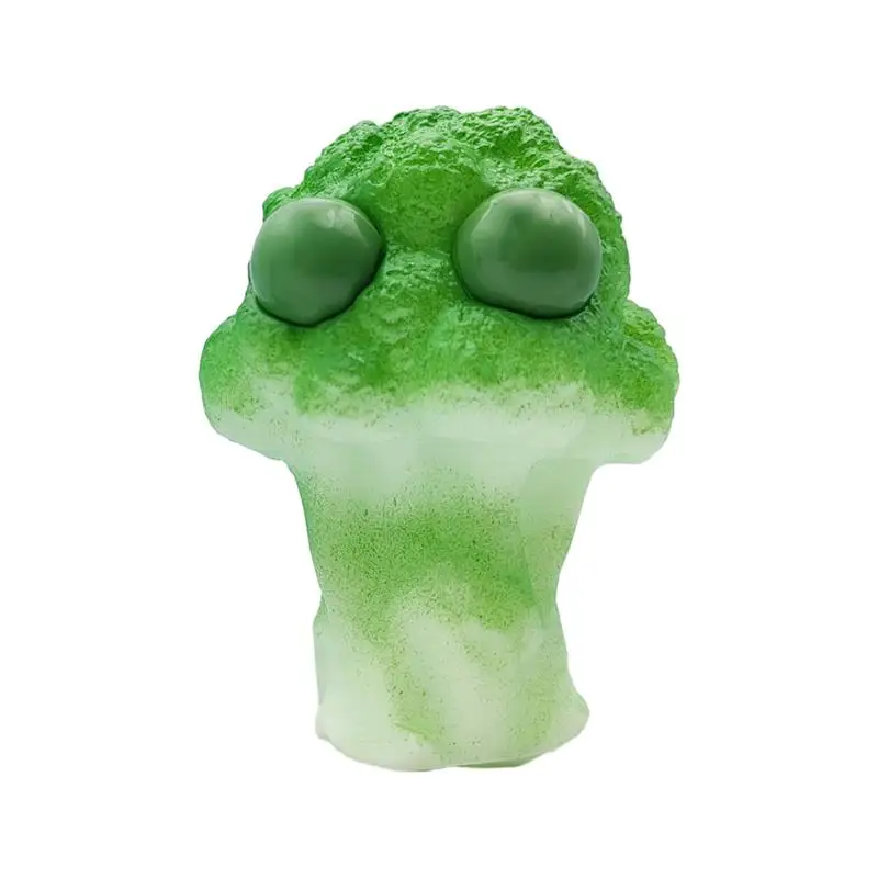 

Stretchable PVC Miniature Fidget Products In Quirky Broccoli Shape Sensory Toy Popping Out Eyes Squeeze Fidgets Toys Supply
