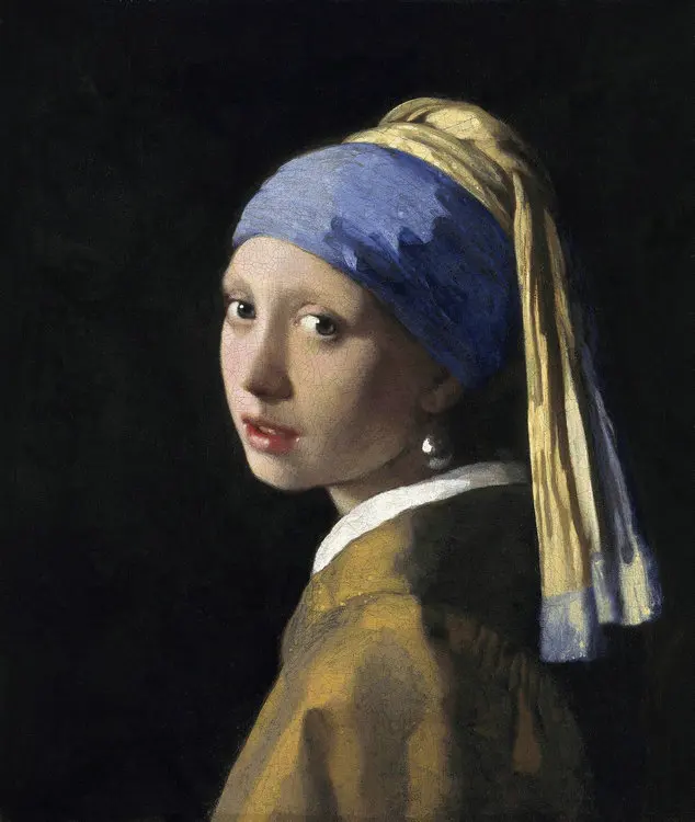 

World-Famous Painting Vermeer Girl Wearing Pearl Earrings Living Room Decoration Hanging Painting Core