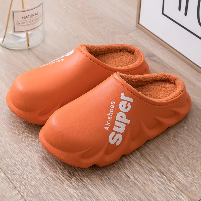 2023 New Winter Slippers Autumn Warm Men Shoes Waterproof Women Couples Non-Slip Plush Cotton Slipper Indoor Outdoor Slides