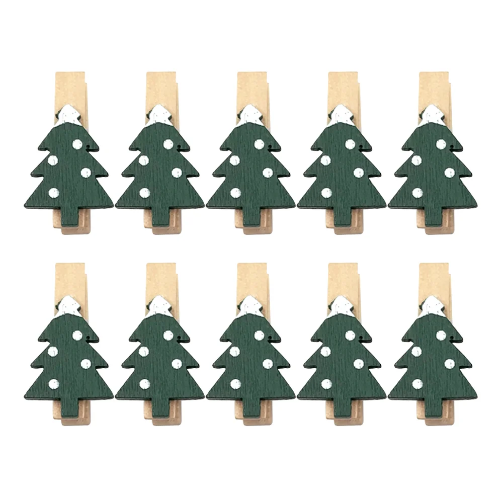 

Christmas Clips Photo Mini Clip Wooden Clothespinsclothes Tree Holder Displaywood Pin Pegs Crafts Hanging Holiday Picture