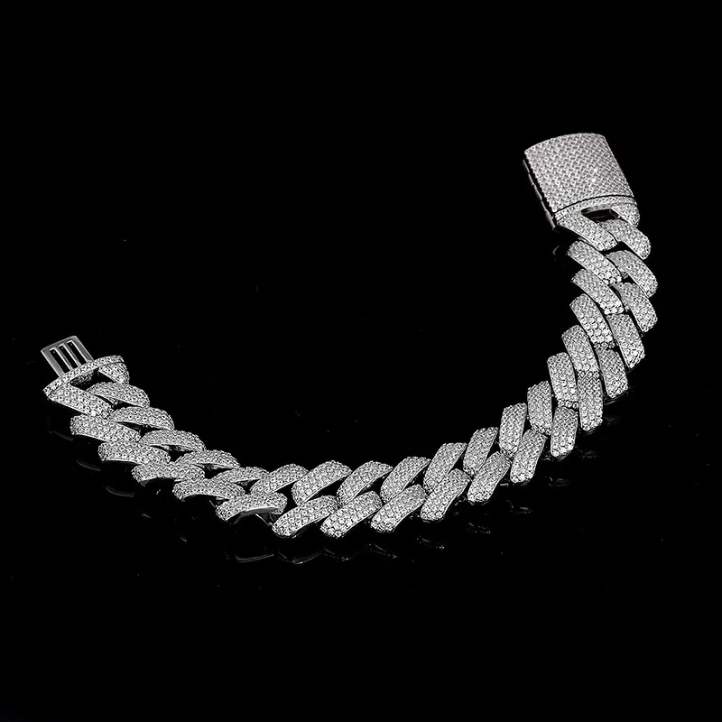 WUIHA хип-хоп стерлингового серебра 925 пробы лабораторный сапфир