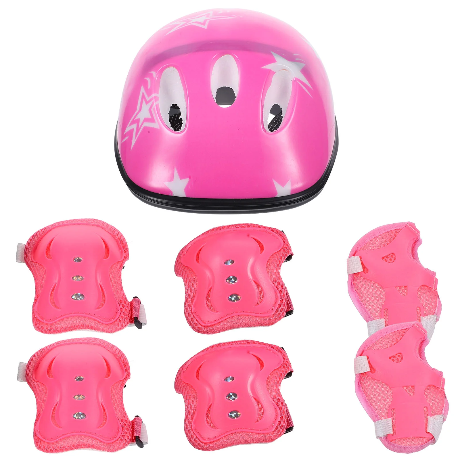 

7 Pcs Kids Riding Gear Knee Pads Elbow Youth Sweat Suit Cycling Equipment