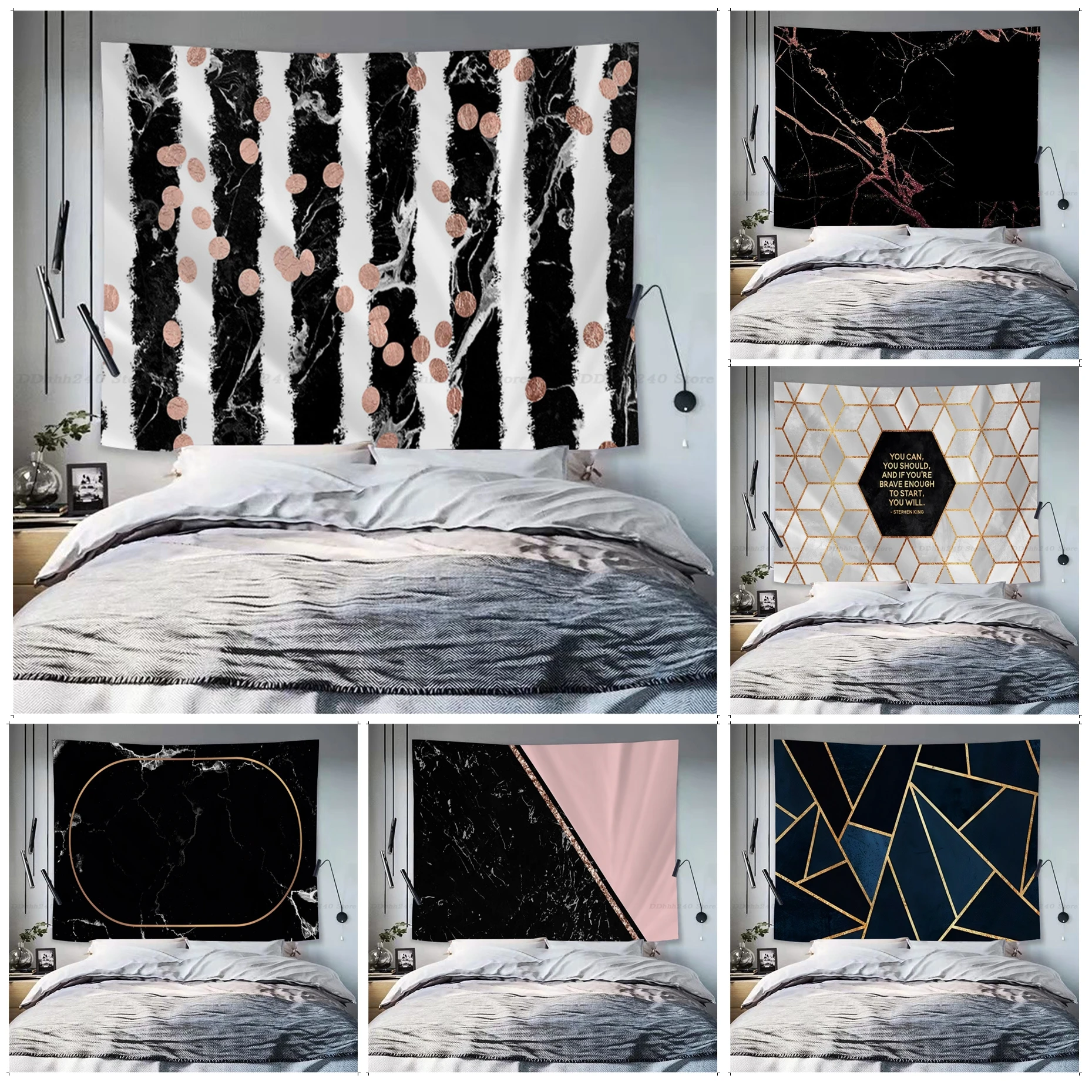 

Rose Gold Marble Printed Large Wall Tapestry Cheap Hippie Wall Hanging Bohemian Wall Tapestries Mandala Art Home Decor