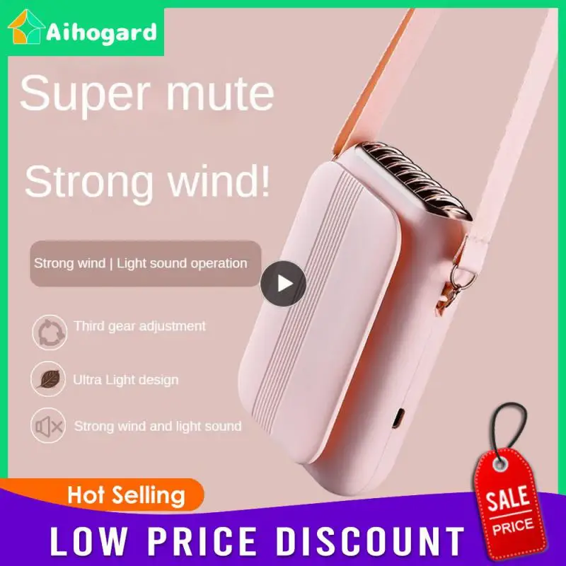 

Hanging Neck Waist Fan New Adjustable Lazy Halter Fan Mini Portable Usb Charging Mini Desktop Outdoor Small Fan For Home