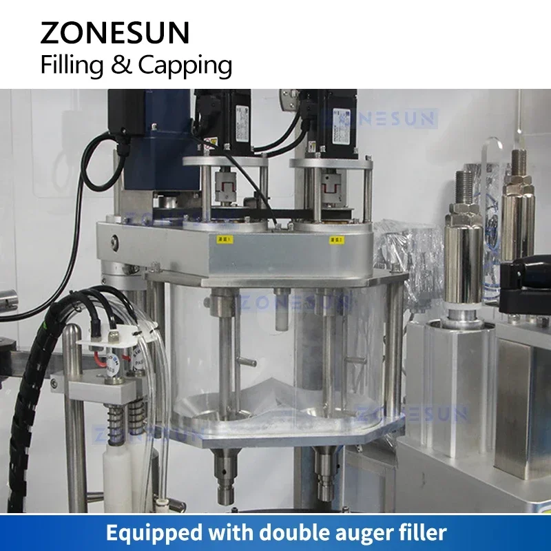 ZONESUN Автоматическая машина для наполнения порошком флаконов наполнитель шнека