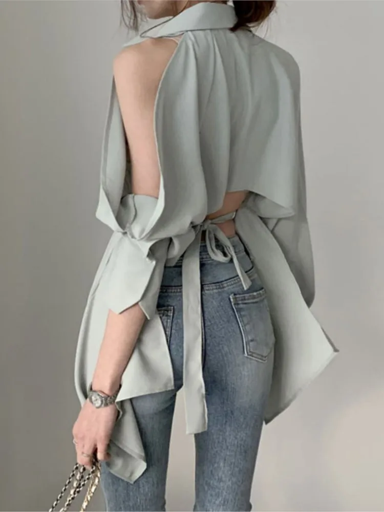 

Женская блузка с открытыми плечами, весна-лето