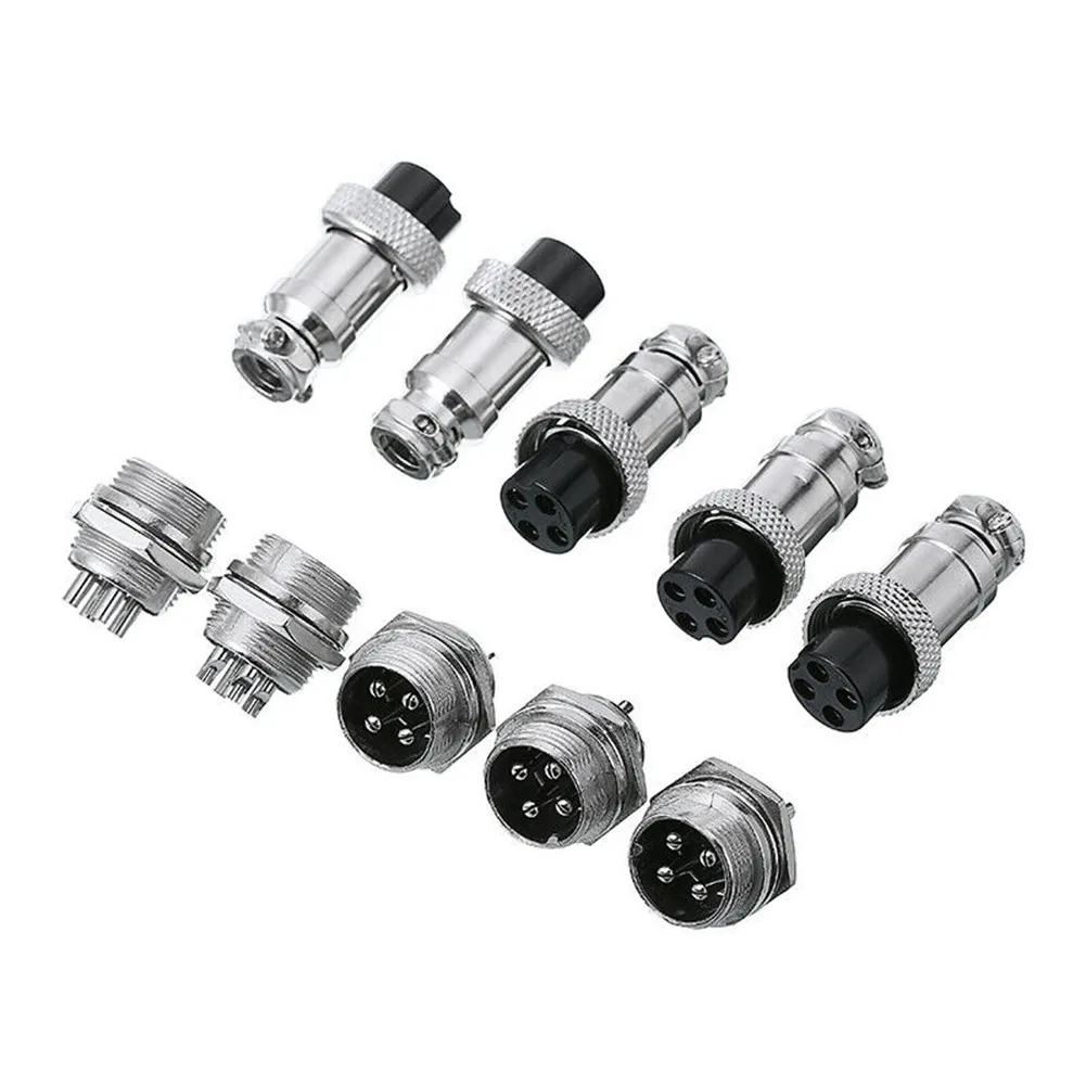 

Durable New Useful Aviation Plug Connector Parts Replacement 16mm GX16-4 Model 4 Pin 400 V 5 A 5 Pair Accessories