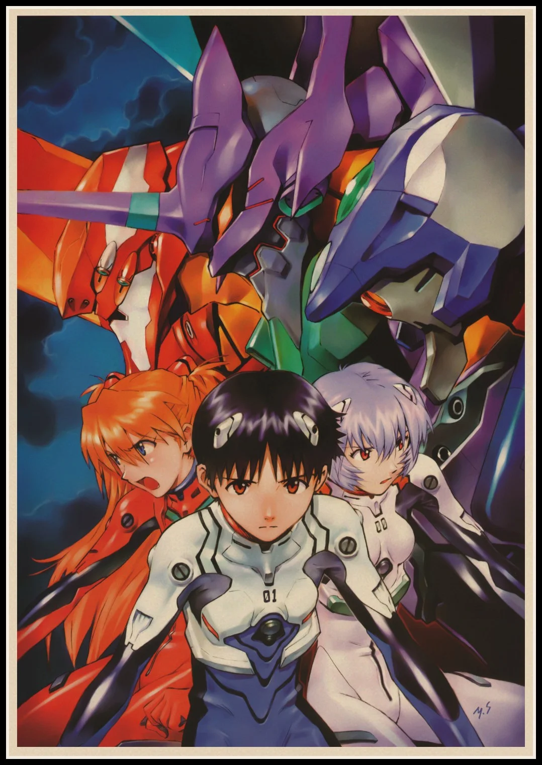 

Animated Character Print Evangelion posters and prints Canvas Painting Abstract Decorative Home Decor Affiche