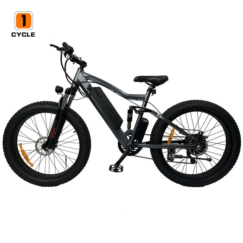 

1 CYCLE Electric Bike 500W Ebike for Adults 48V 15AH Removable Battery 32 MPH 26" Fat Tire Snow Beach Mountain Motorcycle